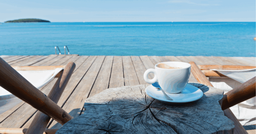 コーヒーの香り コーヒーと海 コーヒーと世界